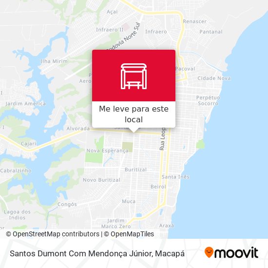 Santos Dumont Com Mendonça Júnior mapa