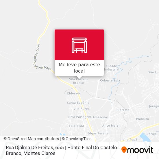 Rua Djalma De Freitas, 655 | Ponto Final Do Castelo Branco mapa