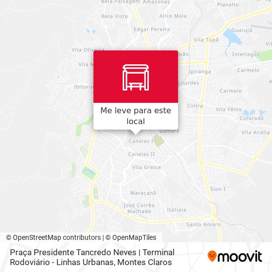 Praça Presidente Tancredo Neves | Terminal Rodoviário - Linhas Urbanas mapa