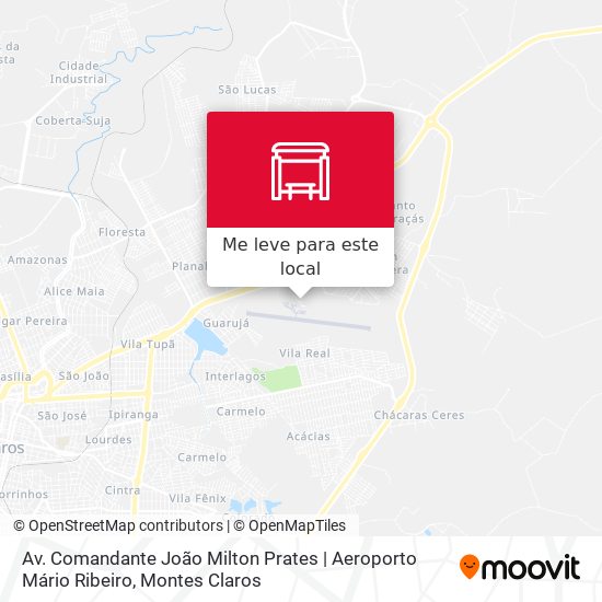 Av. Comandante João Milton Prates | Aeroporto Mário Ribeiro mapa