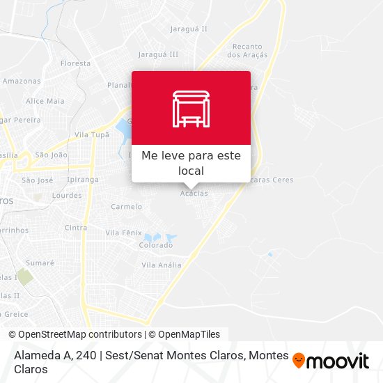 Alameda A, 240 | Sest / Senat Montes Claros mapa