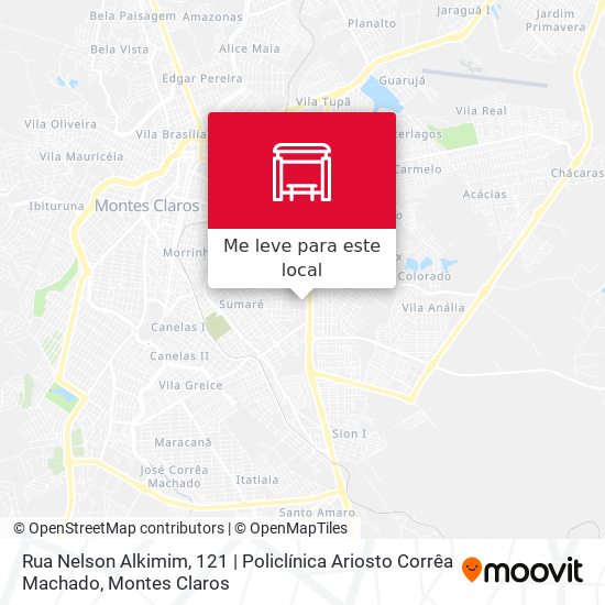 Rua Nelson Alkimim, 121 | Policlínica Ariosto Corrêa Machado mapa