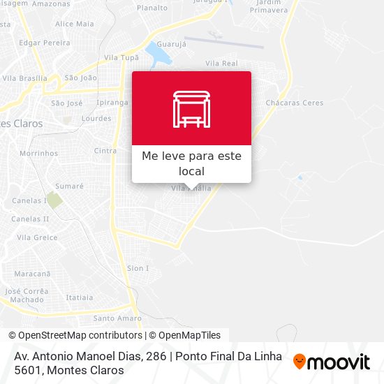 Av. Antonio Manoel Dias, 286 | Ponto Final Da Linha 5601 mapa