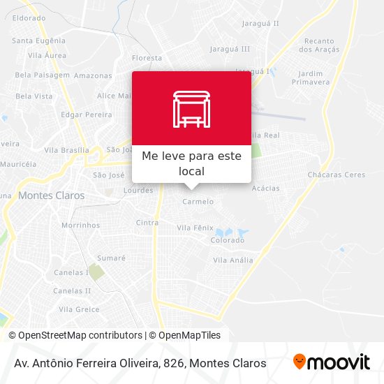 Av. Antônio Ferreira Oliveira, 826 mapa