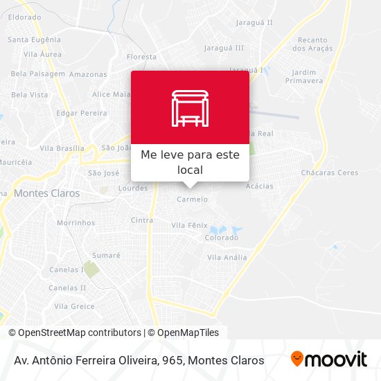Av. Antônio Ferreira Oliveira, 965 mapa