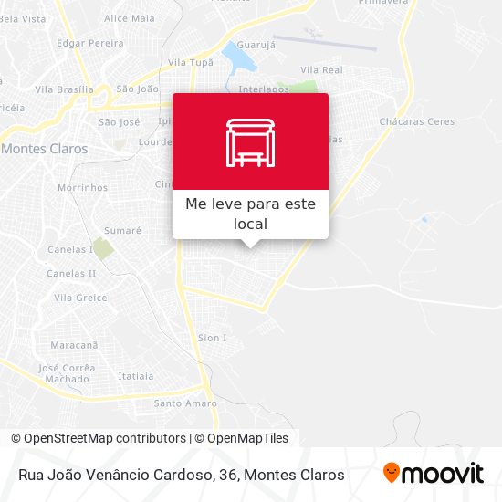 Rua João Venâncio Cardoso, 36 mapa