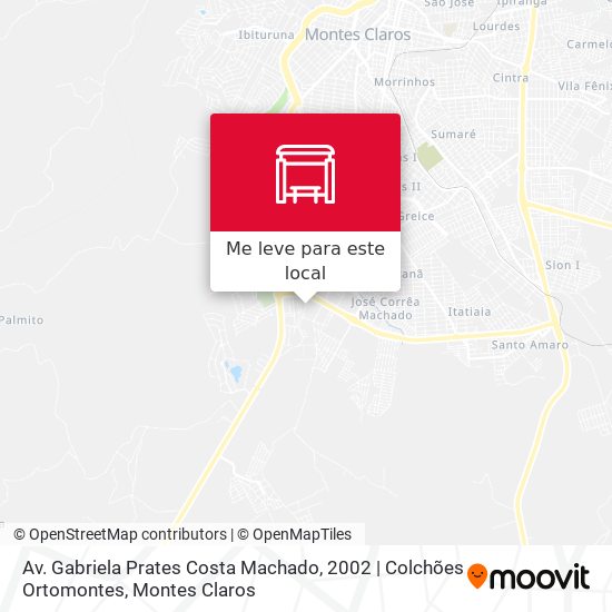 Av. Gabriela Prates Costa Machado, 2002 | Colchões Ortomontes mapa