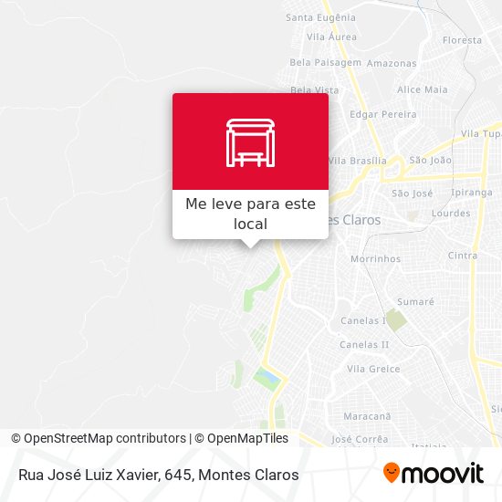 Rua José Luiz Xavier, 645 mapa