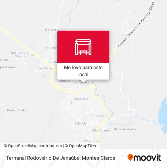 Terminal Rodoviário De Janaúba mapa