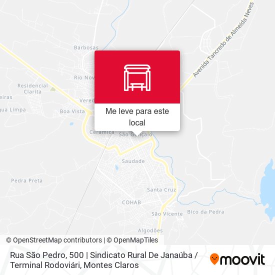 Rua São Pedro, 500 | Sindicato Rural De Janaúba / Terminal Rodoviári mapa