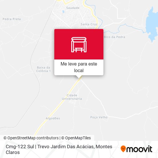 Cmg-122 Sul | Trevo Jardim Das Acácias mapa