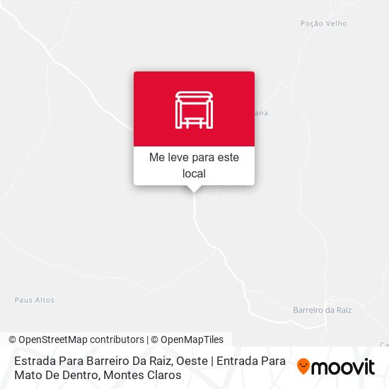 Estrada Para Barreiro Da Raiz, Oeste | Entrada Para Mato De Dentro mapa