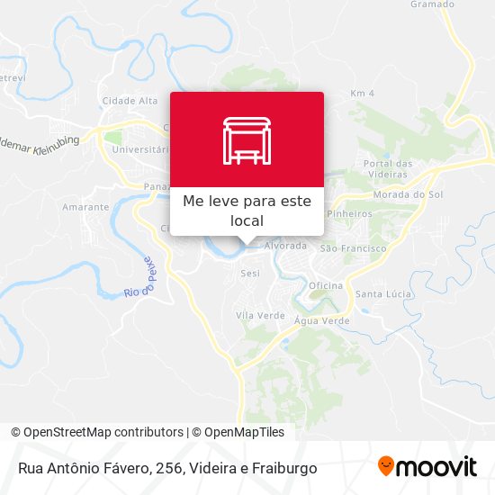 Rua Antônio Fávero, 256 mapa