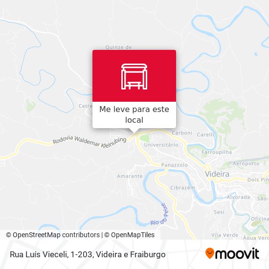 Rua Luís Vieceli, 1-203 mapa