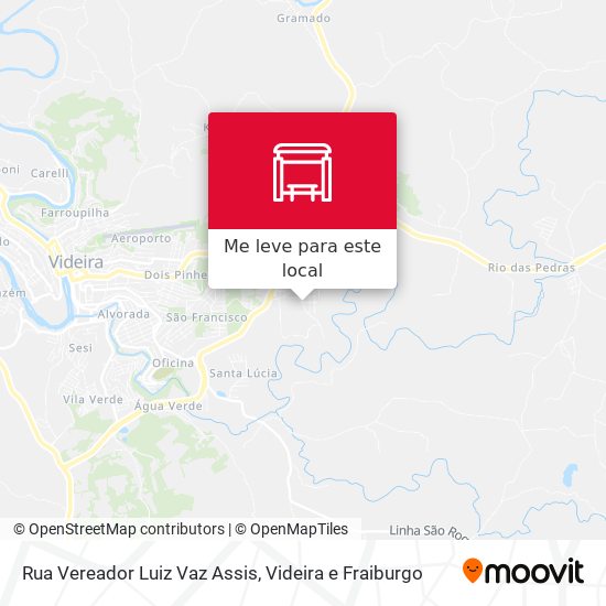 Rua Vereador Luiz Vaz Assis mapa