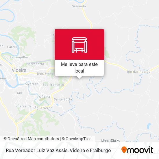 Rua Vereador Luiz Vaz Assis mapa