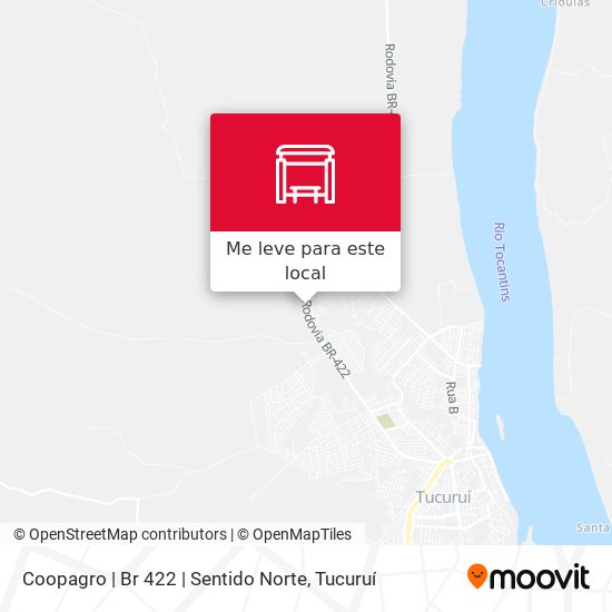 Coopagro | Br 422 | Sentido Norte mapa