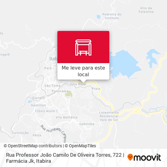 Rua Professor João Camilo De Oliveira Torres, 722 | Farmácia Jk mapa