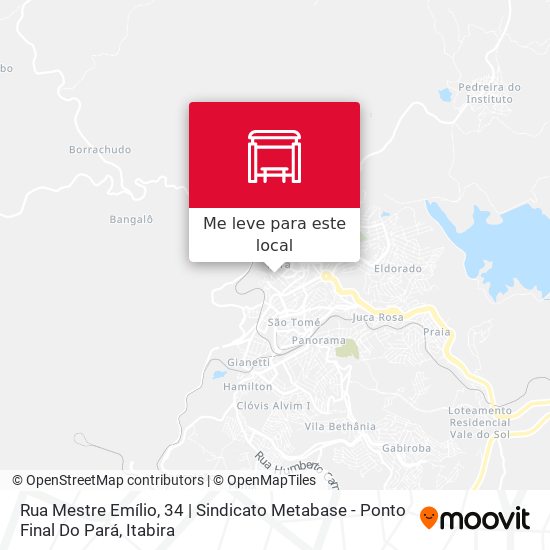 Rua Mestre Emílio, 34 | Sindicato Metabase - Ponto Final Do Pará mapa