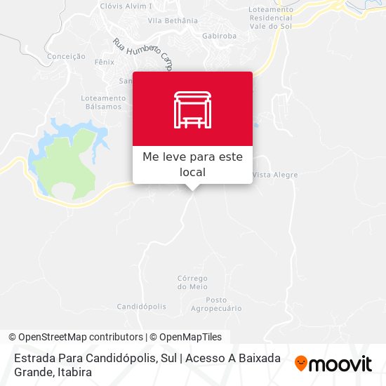 Estrada Para Candidópolis, Sul | Acesso A Baixada Grande mapa