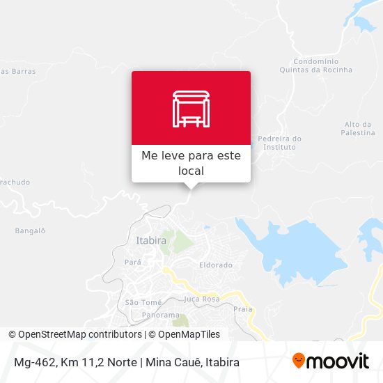 Mg-462, Km 11,2 Norte | Mina Cauê mapa