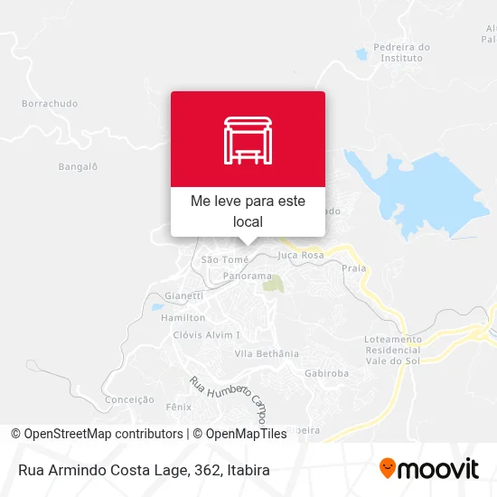 Rua Armindo Costa Lage, 362 mapa