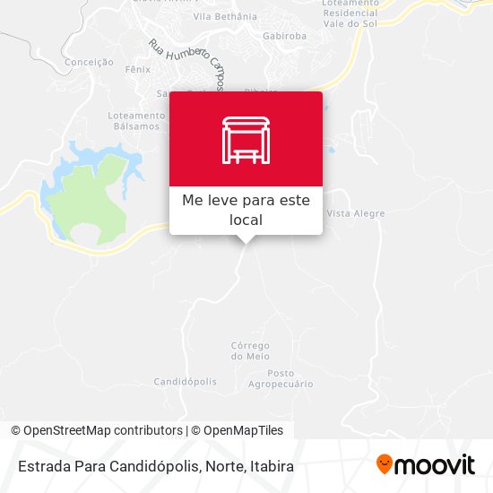 Estrada Para Candidópolis, Norte mapa