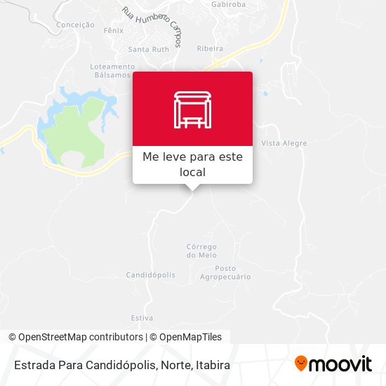 Estrada Para Candidópolis, Norte mapa