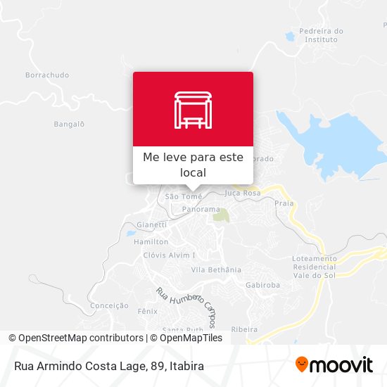 Rua Armindo Costa Lage, 89 mapa