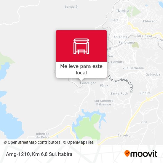 Amg-1210, Km 6,8 Sul mapa