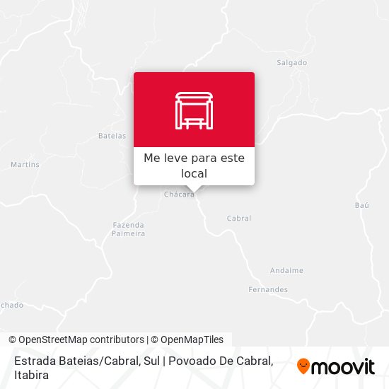 Estrada Bateias / Cabral, Sul | Povoado De Cabral mapa