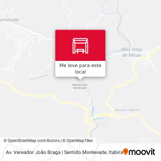 Av. Vereador João Braga | Sentido Monlevade mapa