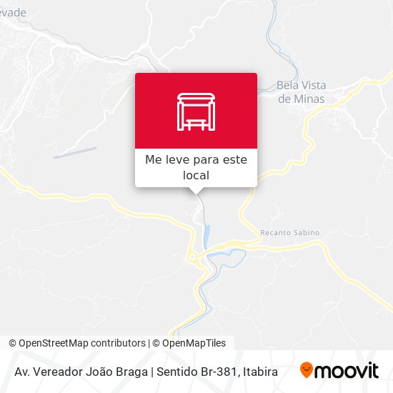 Av. Vereador João Braga | Sentido Br-381 mapa