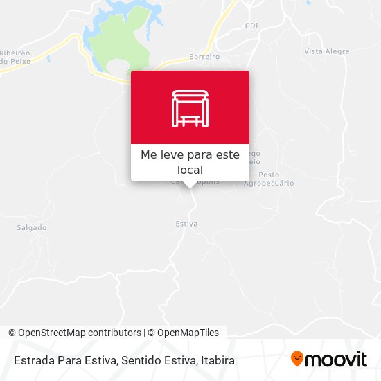 Estrada Para Estiva, Sentido Estiva mapa