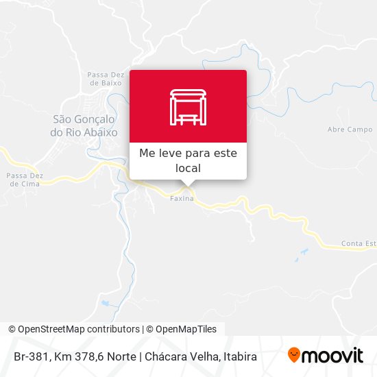 Br-381, Km 378,6 Norte | Chácara Velha mapa