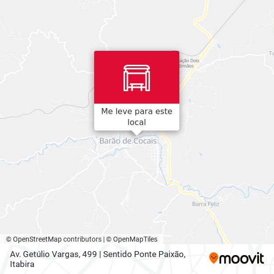 Av. Getúlio Vargas, 499 | Sentido Ponte Paixão mapa