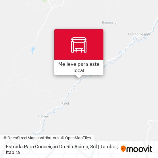 Estrada Para Conceição Do Rio Acima, Sul | Tambor mapa