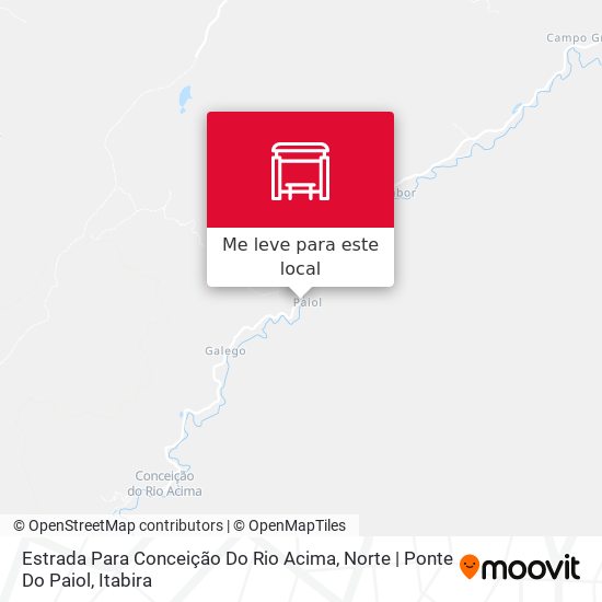 Estrada Para Conceição Do Rio Acima, Norte | Ponte Do Paiol mapa