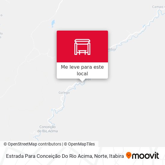 Estrada Para Conceição Do Rio Acima, Norte mapa