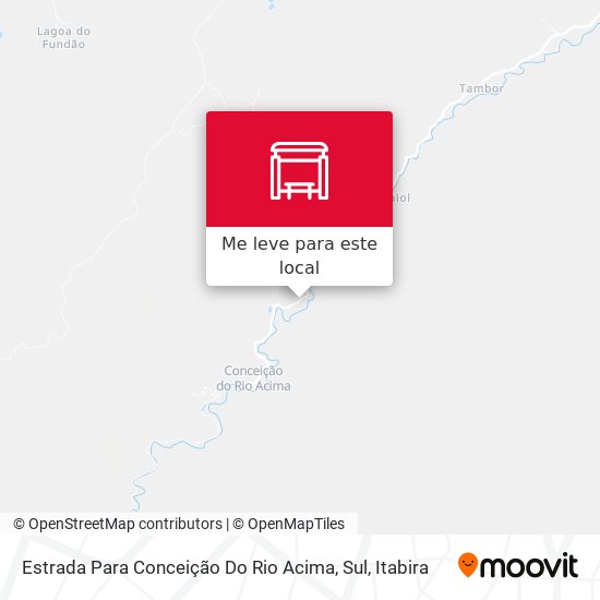 Estrada Para Conceição Do Rio Acima, Sul mapa