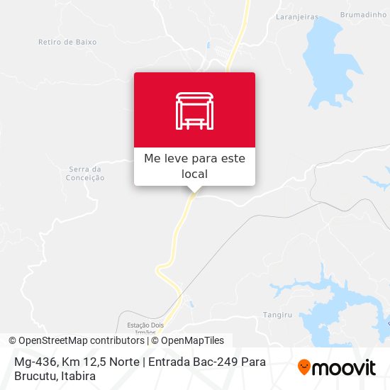 Mg-436, Km 12,5 Norte | Entrada Bac-249 Para Brucutu mapa