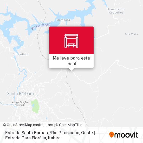Estrada Santa Bárbara / Rio Piracicaba, Oeste | Entrada Para Florália mapa
