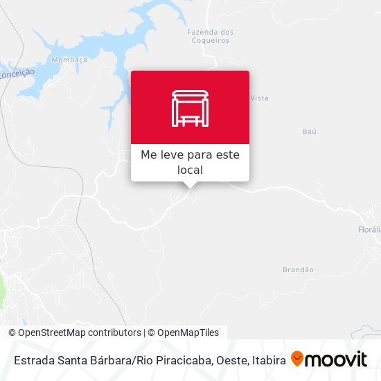 Estrada Santa Bárbara / Rio Piracicaba, Oeste mapa