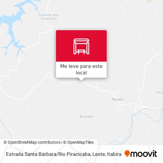 Estrada Santa Bárbara / Rio Piracicaba, Leste mapa