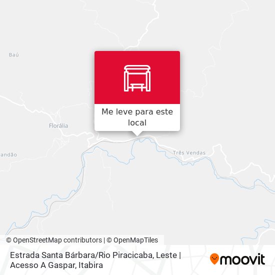 Estrada Santa Bárbara / Rio Piracicaba, Leste | Acesso A Gaspar mapa