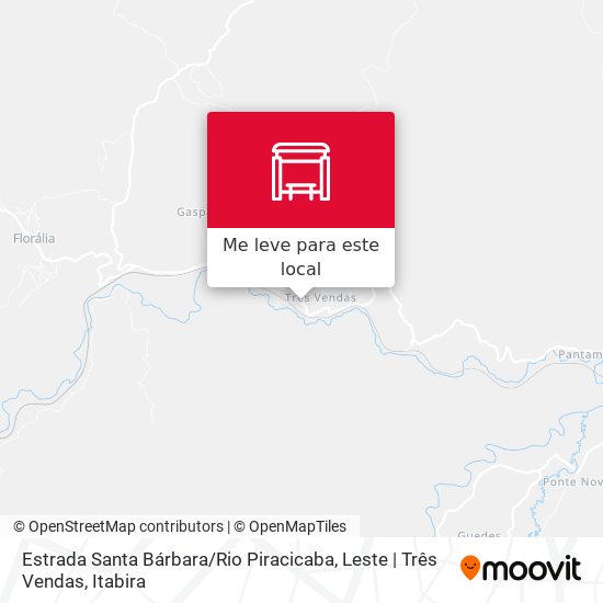Estrada Santa Bárbara / Rio Piracicaba, Leste | Três Vendas mapa