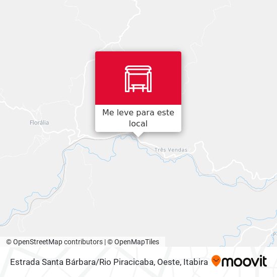 Estrada Santa Bárbara / Rio Piracicaba, Oeste mapa