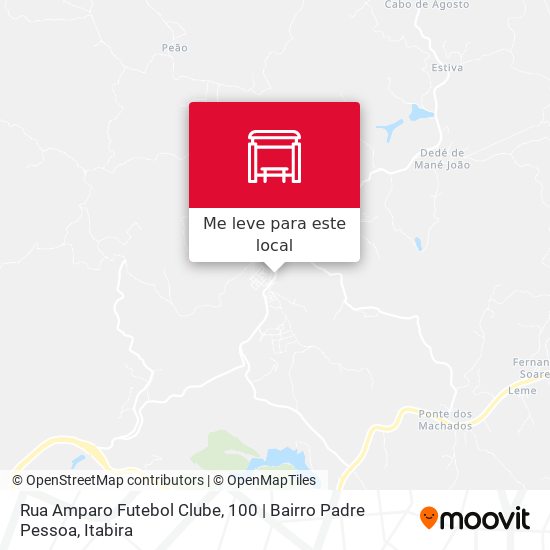 Rua Amparo Futebol Clube, 100 | Bairro Padre Pessoa mapa