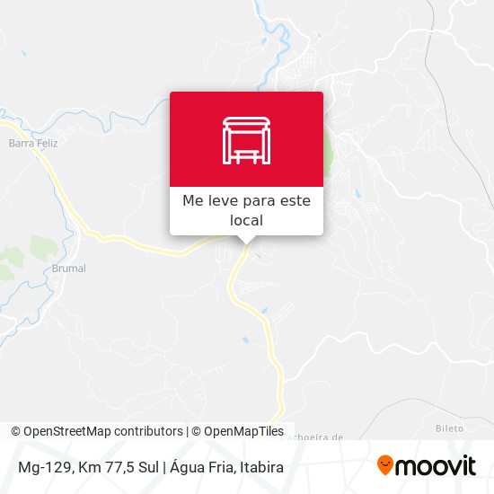 Mg-129, Km 77,5 Sul | Água Fria mapa