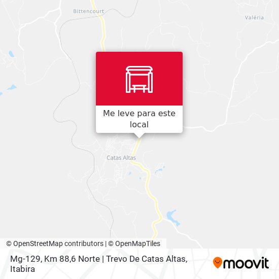 Mg-129, Km 88,6 Norte | Trevo De Catas Altas mapa